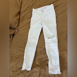 American Eagle distressed white jegging, Like New